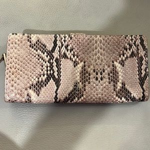 COLE HANN SNAKESKIN EMBOSSED LEATHER FULL-SIZED WALLET